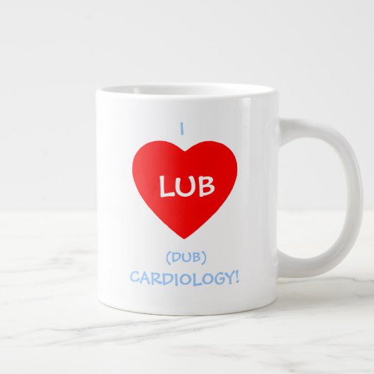 Grande Tasse Drôle Cardiologistes Lub Dub Beating Heart Sons (Droite)