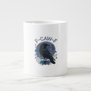 Grande Tasse Drôle de corbeau F-Caw-F oiseau corneille F-Caw-F