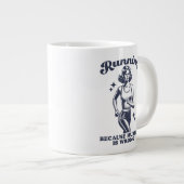 Grande Tasse Drôle de course parce que le meurtre est faux Rétr (Devant droit)