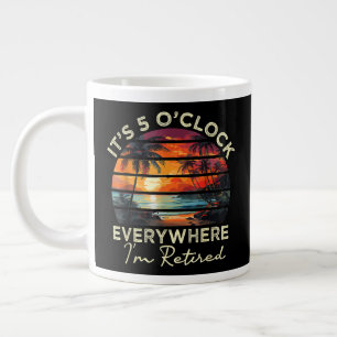 Grande Tasse Drôle de retraite, il est 5 heures partout