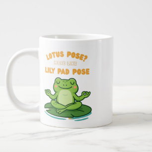 Grande Tasse Drôle Frog Yoga Cartoon Lotus Lily Poche Conceptio
