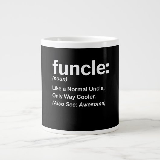 Grande Tasse Drôle Funcle Définition Cadeau | Cadeaux Oncle (Devant)
