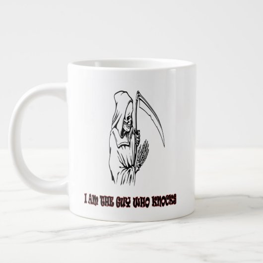 Grande Tasse Drôle Grim Reaper Citation Éffrayante Halloween Nu (Gauche)