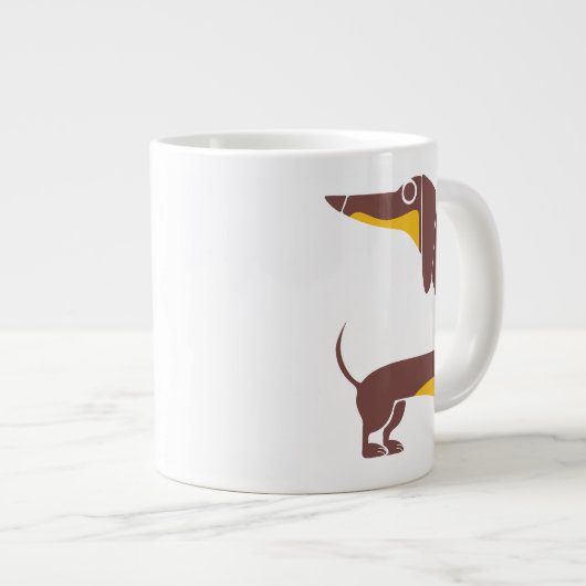 Grande Tasse Drôle mignon dachshund pour parent chien long (Devant droit)