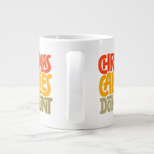 Grande Tasse Drôle Noël Calories Ne comptez pas le design (Dos)
