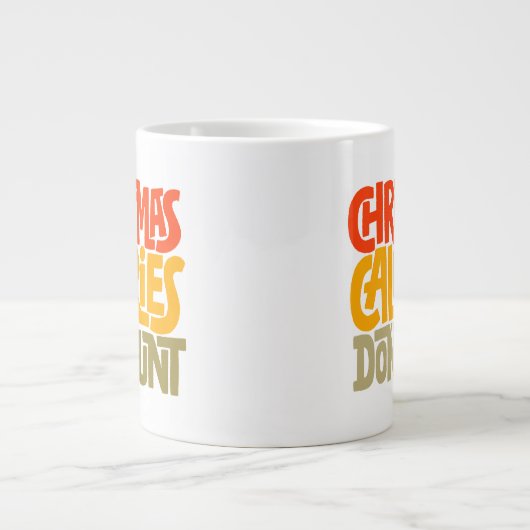 Grande Tasse Drôle Noël Calories Ne comptez pas le design (Devant)
