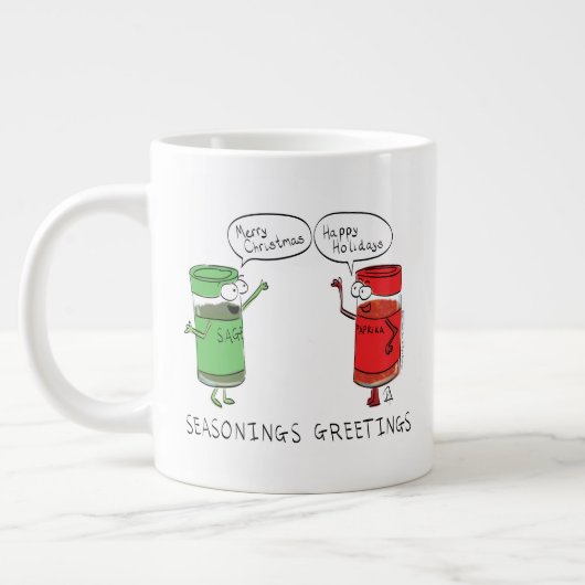 Grande Tasse Drôle Noël Cartoon Cuisines épices (Gauche)