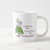 Grande Tasse Drôle Noël mignon Souris Arbre Cartoon (Droite)