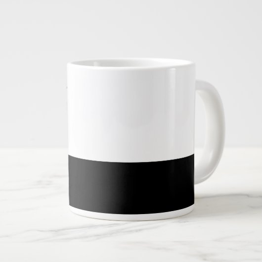 Grande Tasse Drôle Nom personnalisé Texte Deux Tons Noir Gros B (Devant droit)