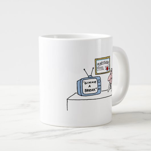 Grande Tasse Drôle Radiologue Cartoon Xray Technicien Humour (Devant droit)