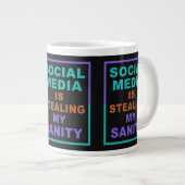 Grande Tasse Drôle "Social Media", gros cul (Devant droit)