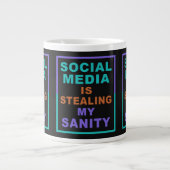 Grande Tasse Drôle "Social Media", gros cul (Devant)
