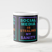 Grande Tasse Drôle "Social Media", gros cul (Droite)