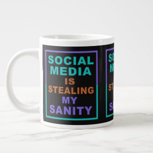 Grande Tasse Drôle "Social Media", gros cul