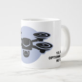 Grande Tasse Drone Nom & Texte Personnalisé (Devant droit)