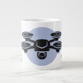 Grande Tasse Drone Nom & Texte Personnalisé (Devant)