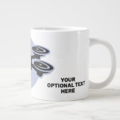 Grande Tasse Drone Nom & Texte Personnalisé (Droite)