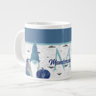 Grande Tasse Dusty Blue Citrouilles Gnomes Aspen Rustic House G