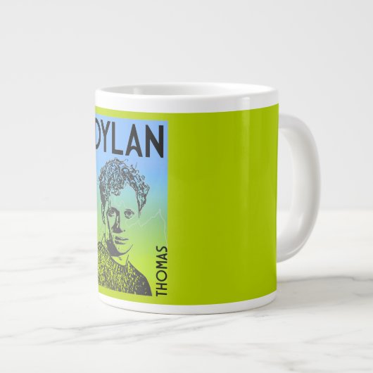Grande Tasse Dylan Thomas Welsh Poet (Devant droit)