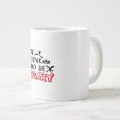 Grande Tasse Eat Drink And Be Scary Design Retro Classic (Devant droit)