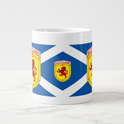 Grande Tasse Ecosse, lion de Rampant, Ancien drapeau d'Ecosse (Devant)