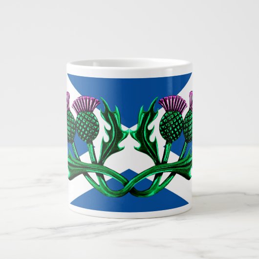 Grande Tasse Ecosse, Saint Andrews, Ancien drapeau, chardon (Devant)