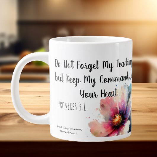 Grande Tasse Écriture florale