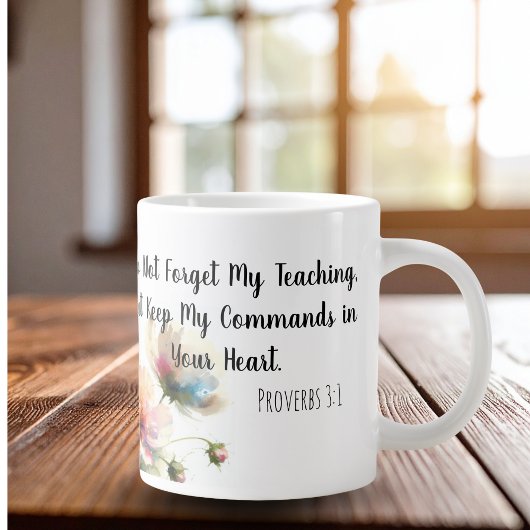 Grande Tasse Écriture florale