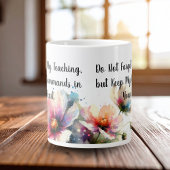 Grande Tasse Écriture florale