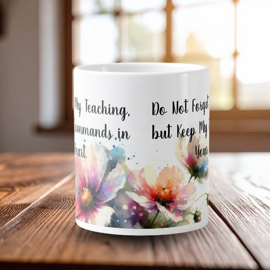 Grande Tasse Écriture florale
