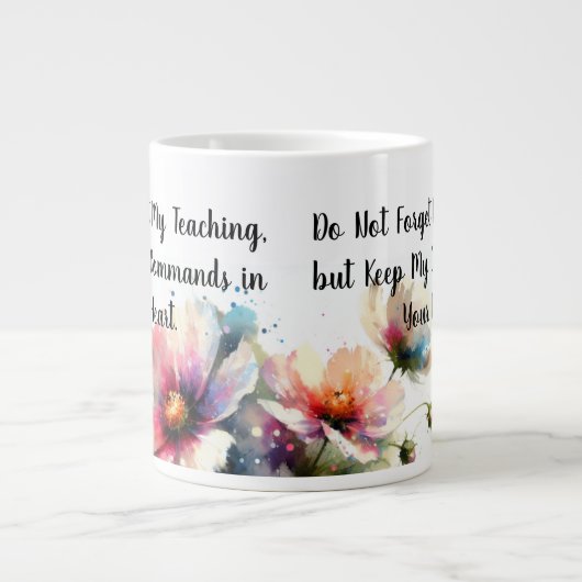 Grande Tasse Écriture florale (Devant)