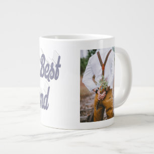 Grande Tasse Écriture grise photo de la petite amie