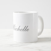 Grande Tasse Écriture manuscrite classique minimaliste simple (Devant droit)