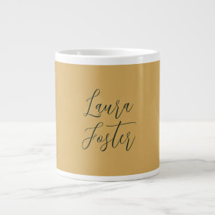 Grande Tasse Écriture manuscrite classique Nom élégant Couleur 