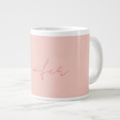Grande Tasse Écriture manuscrite moderne simple Votre nom (Devant droit)