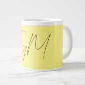 Grande Tasse Écriture manuscrite Monogrammes Initiales Professi (Devant droit)