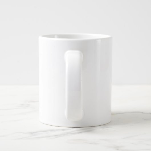Grande Tasse Écriture manuscrite noire Noir Blanc Plaine minima (Dos)