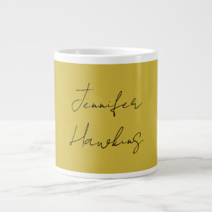Grande Tasse Écriture manuscrite professionnelle couleur or