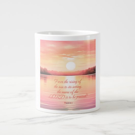 Grande Tasse Écriture Psaume 113:3 (Devant)