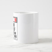 Grande Tasse Éditeur En Chef De L'Avertissement Dur Au Travail (Devant)