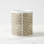 Grande Tasse Effet Parties scintillant or Elégant Chevron Zig-Z (Devant)