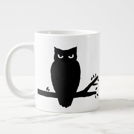Grande Tasse Éffrayant Owl Silhouette (Gauche)