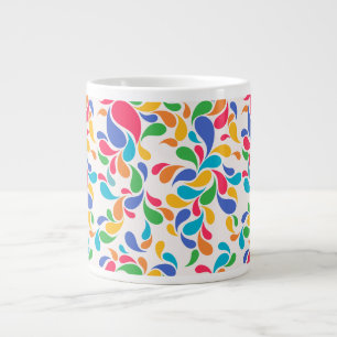 Grande Tasse Élégance Colorée : Présentation des Gouttes Courbe