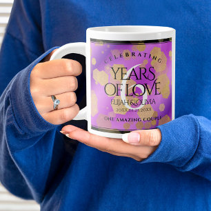 Grande Tasse Élégant 6ème anniversaire de Mariage d'Améthyste