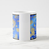 Grande Tasse Élégant 9e anniversaire Mariage Lapis Lazuli (Devant)