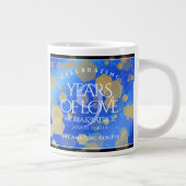 Grande Tasse Élégant 9e anniversaire Mariage Lapis Lazuli (Droite)