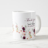 GRANDE TASSE ÉLÉGANT BABY SHOWER VERT, ORANGE, ROUGE & VIN (Devant droit)