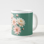 Grande Tasse Elegant Blush Chrysanthemum Art (Devant droit)