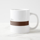 Grande Tasse Élégant Brown blanc minimaliste (Droite)