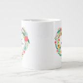Grande Tasse Elegant Heart Shape Flowers Grandma Est (Devant)